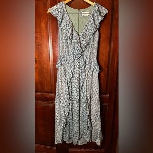 Anthropologie size US 6 green lace dress.